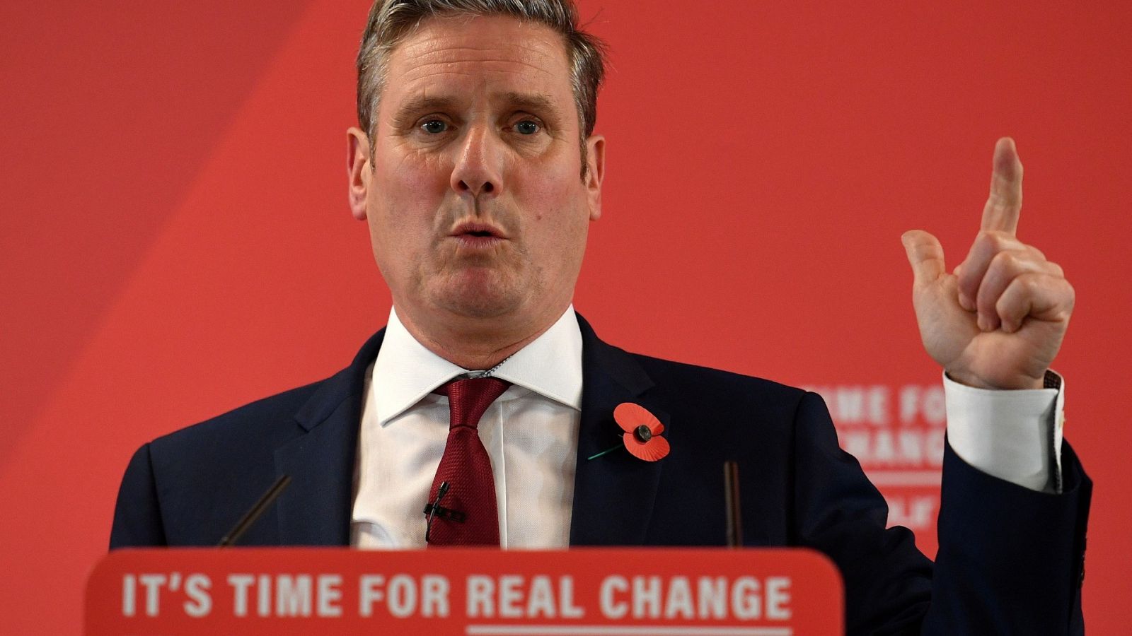 Keir Starmer nuevo líder del Partido Laborista británico en un acto en Harlow, norte de Londres, en noviembre de 2019, cuando era todavía responsable del laborismo para el Brexit