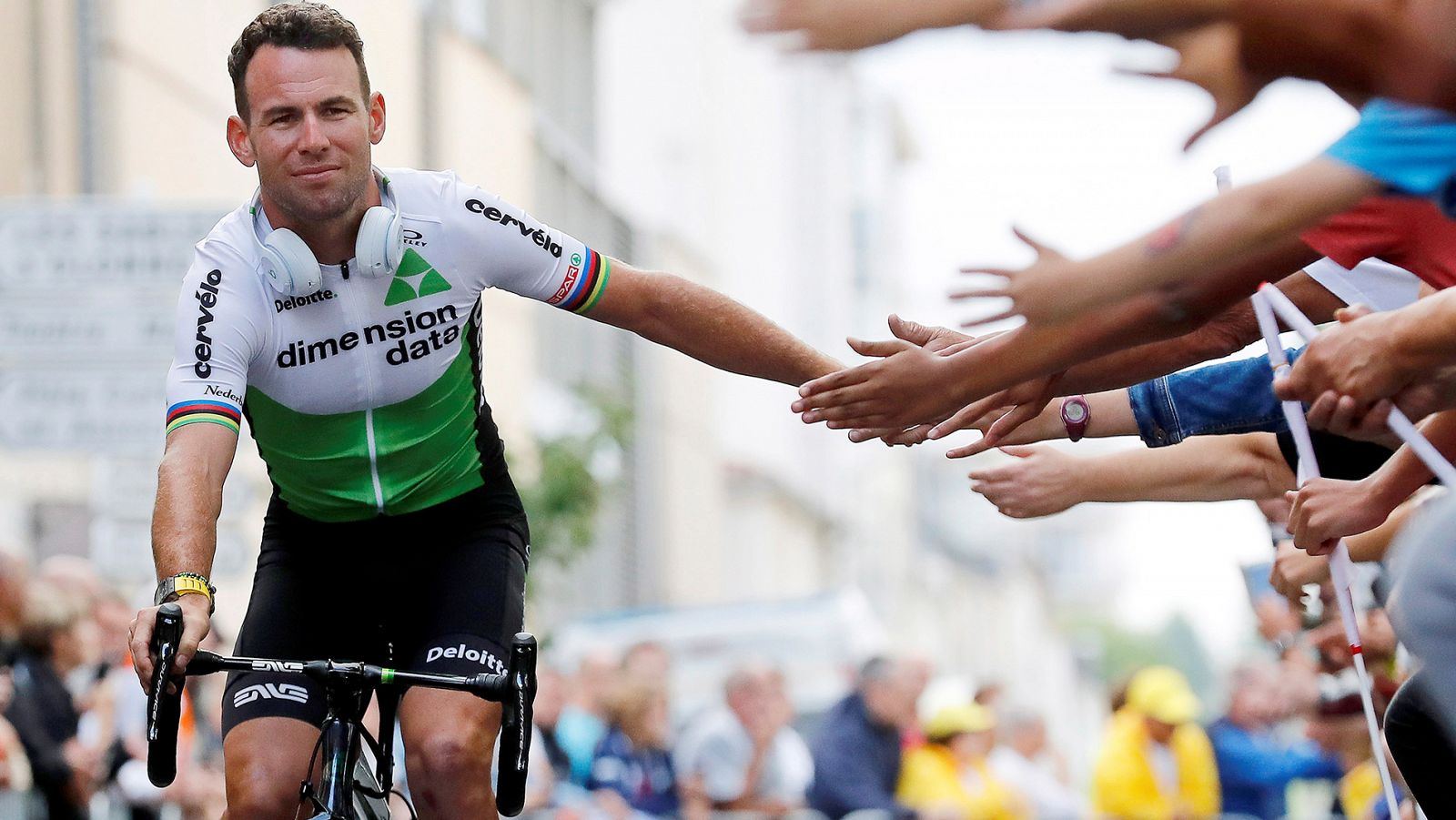 Mark Cavendish, en la salida del Tour de 2018