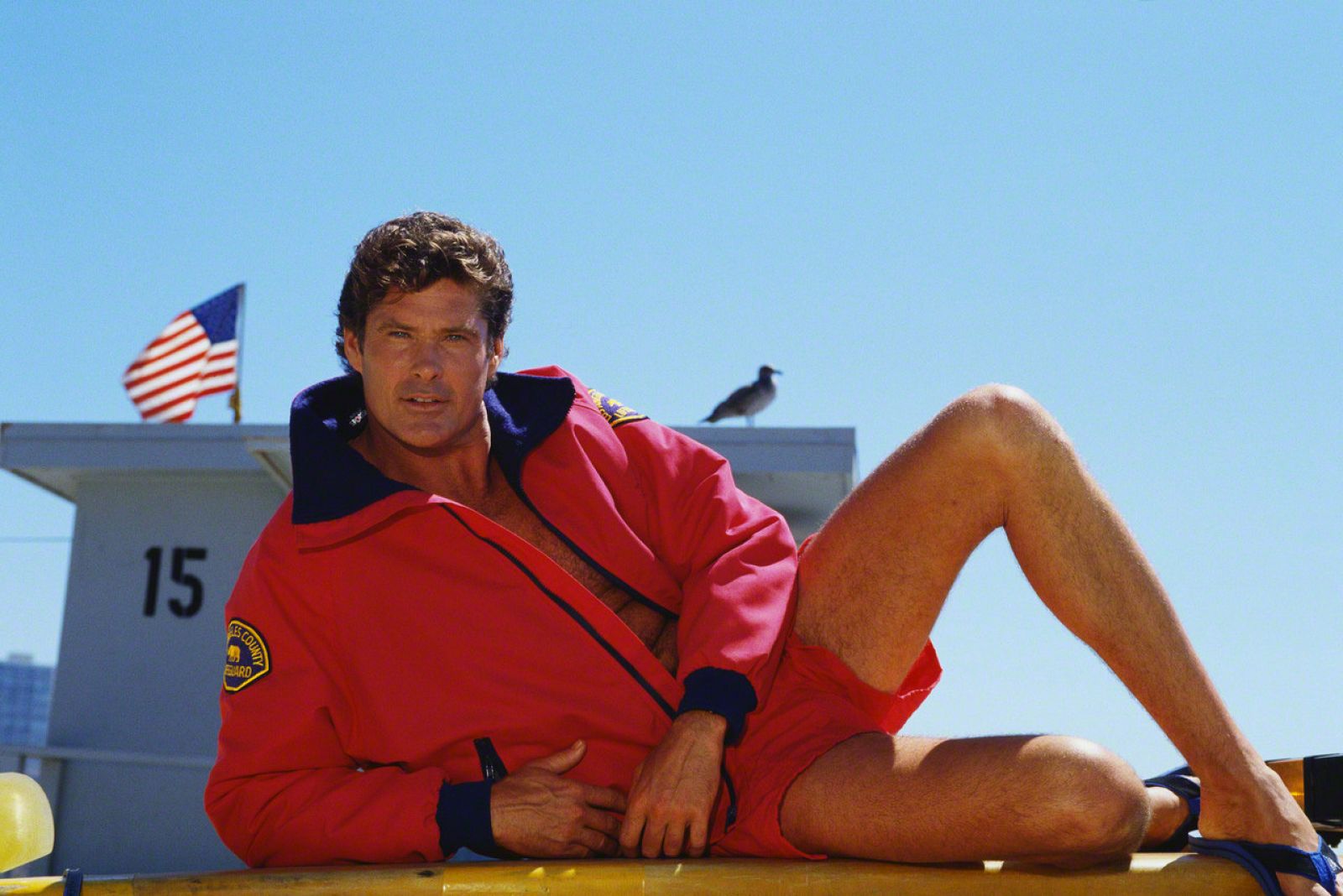 El actor David Husselhoff en 'Los vigilantes de la playa' como Mich Buchannon