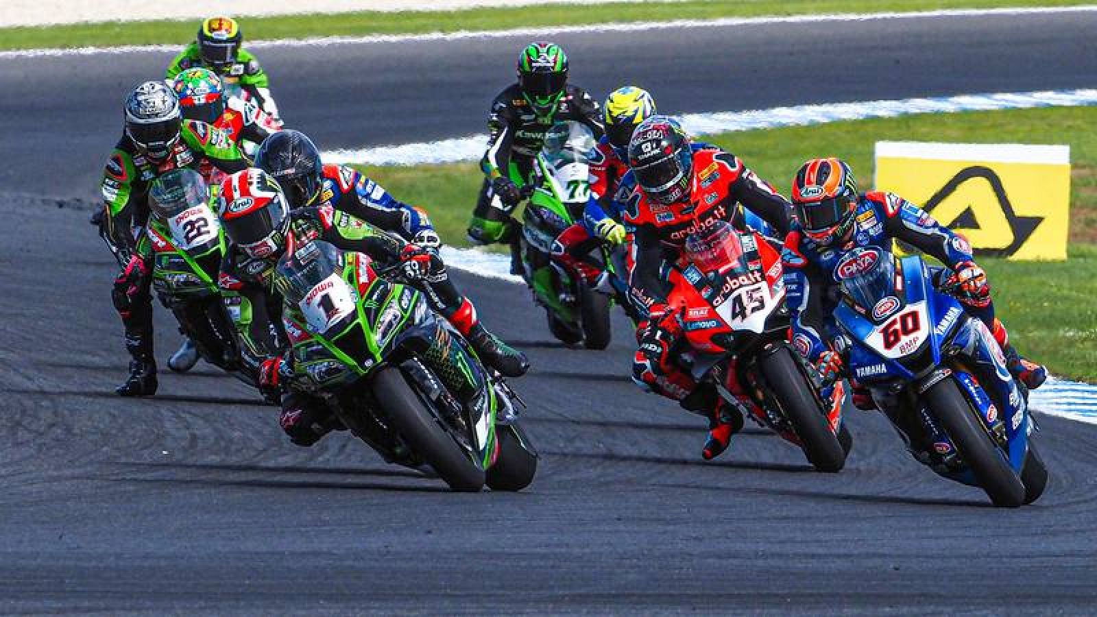 Imagen de archivo de una carrera del Mundial de Superbike. 