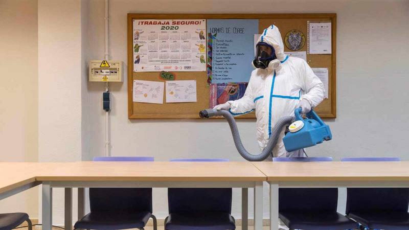 Desinfección del servicio de empleo del Ayuntamiento de Murcia