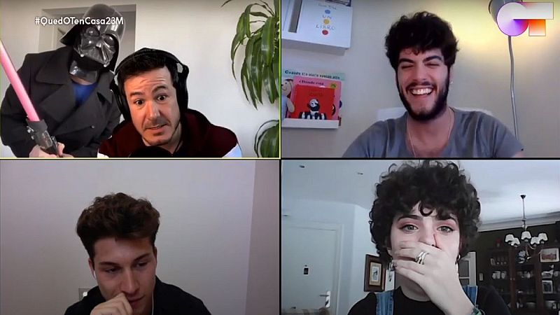 Imagen del quinto programa "Confina2" de Rafa Romera e Ivan Labanda con Raoul, Anne Lukin y Canco como invitados