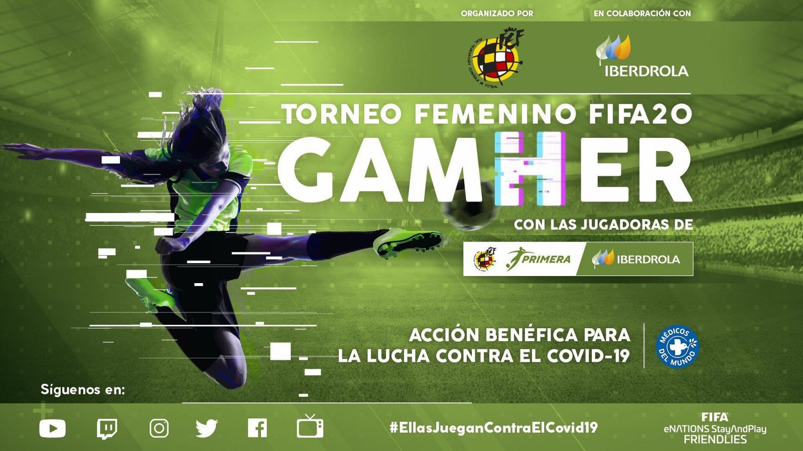 Imagen promocional de 'GamHer', el torneo online para jugadoras de la Liga Iberdrola