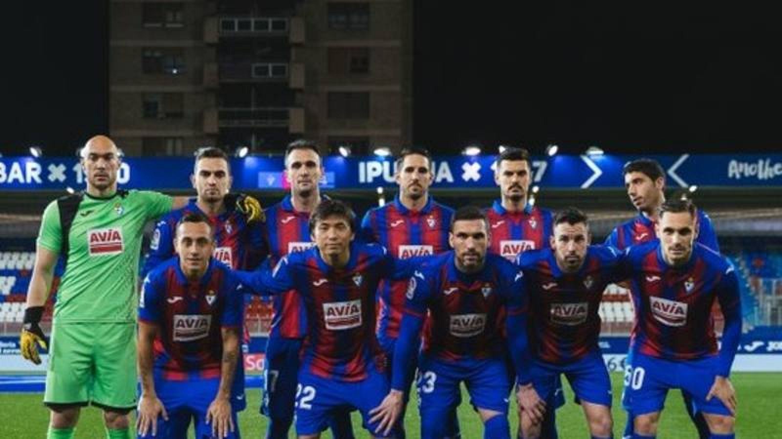 Alineación de laSD Eibar en su último partido de liga ante la Real Sociedad. 
