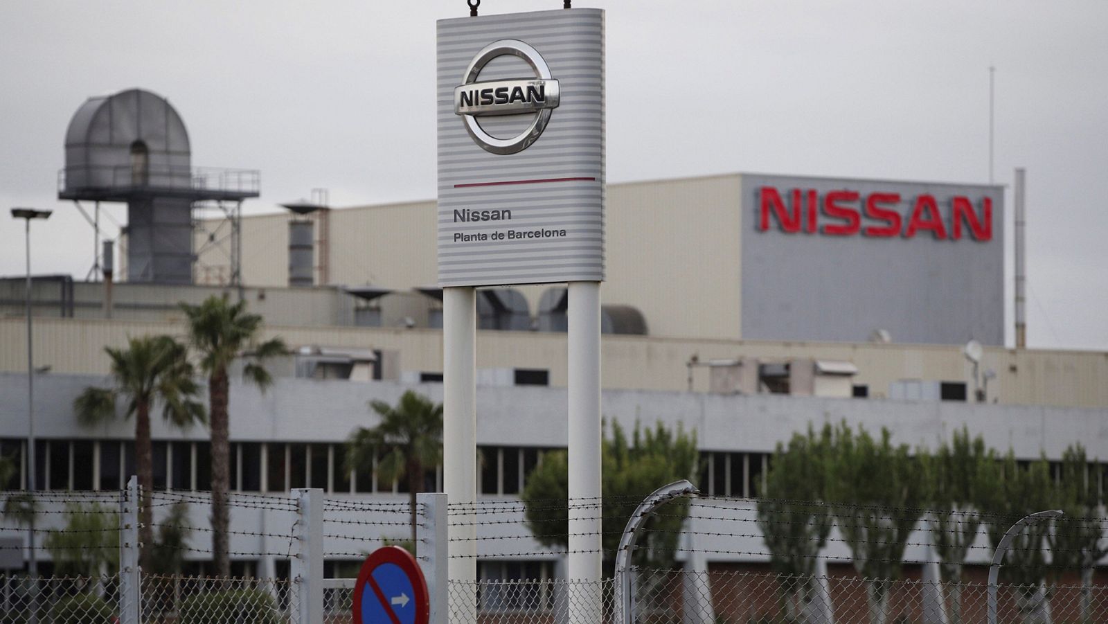 Imagen del exterior de la fábrica de Nissan en Barcelona.