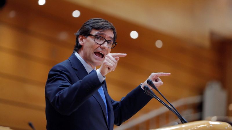 El ministro de Sanidad, Salvador Illa, en el Senado