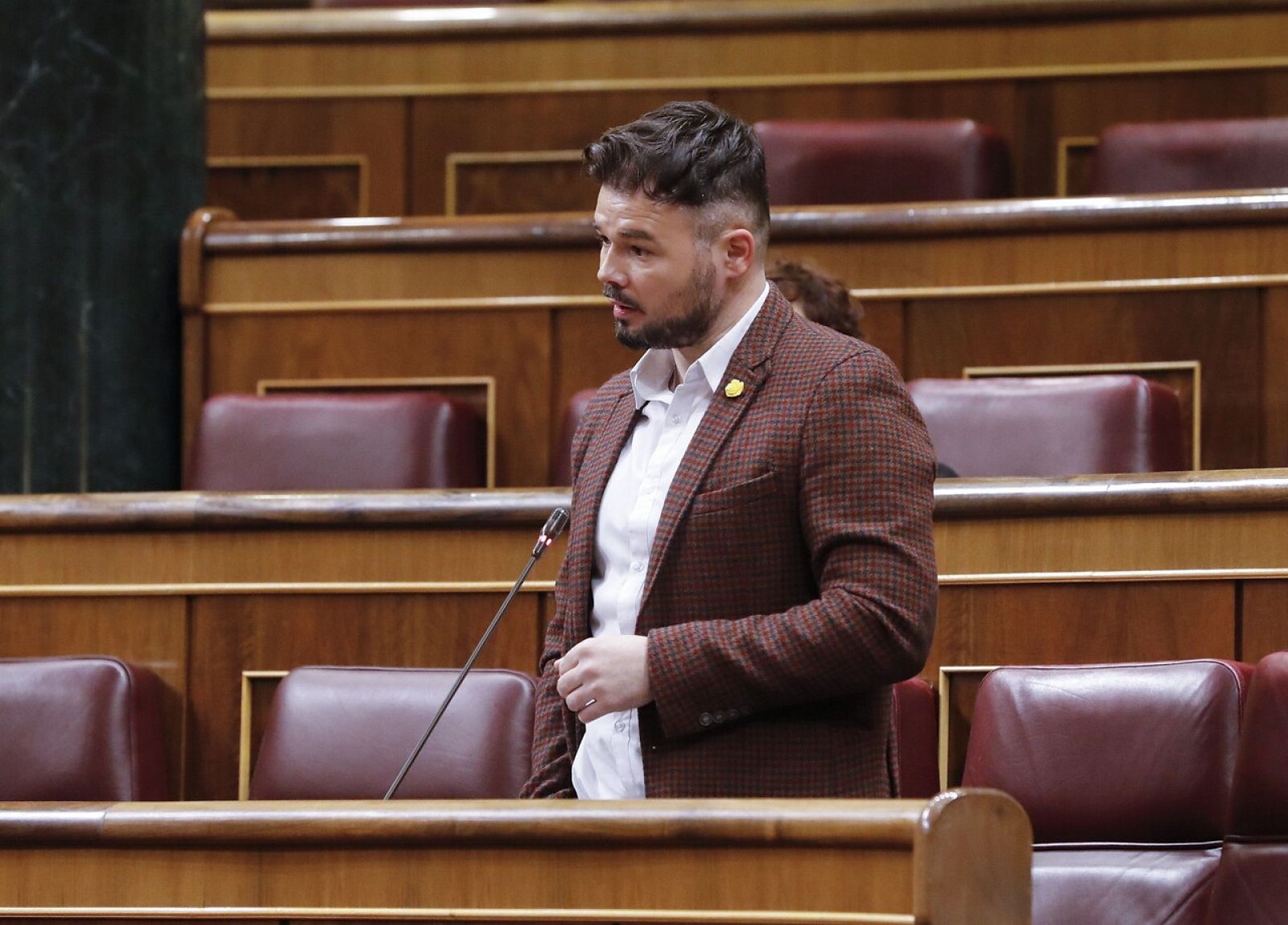 El portavoz de ERC, Gabriel Rufián