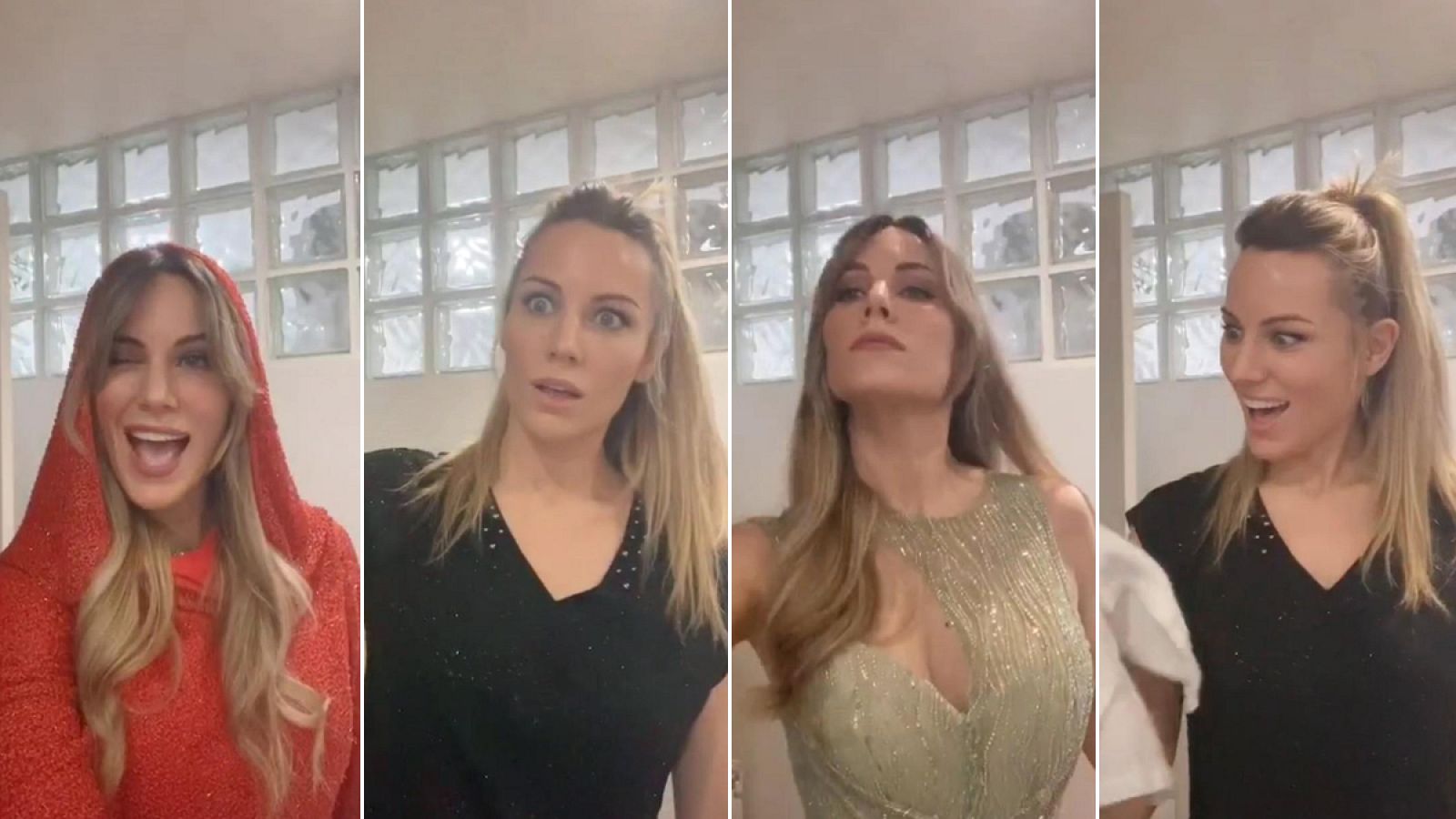 Imágenes del vídeo de Edurne en Tik Tok.