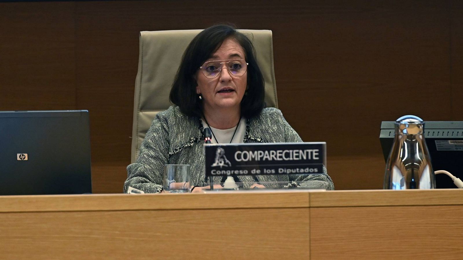 La presidenta de la Autoridad Independiente de Responsabilidad Fiscal (AIReF), Cristina Herrero, durante su comparecencia en el Congreso