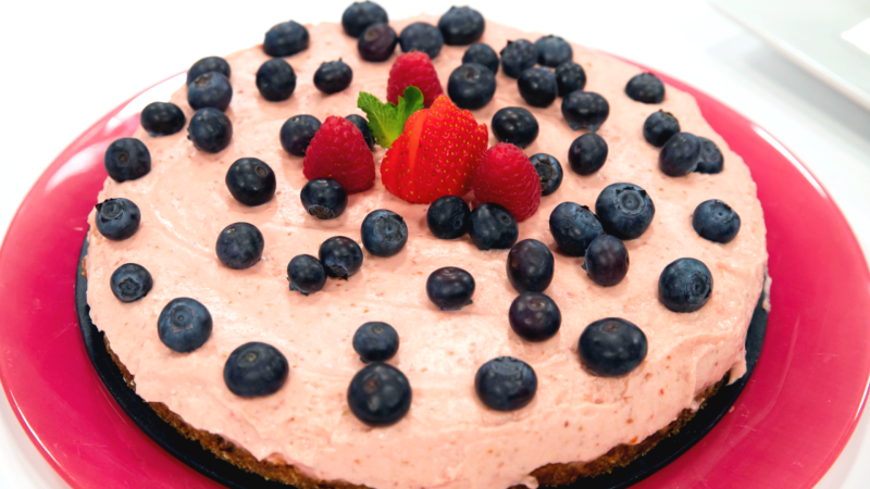 Tarta de fresón y cuajada