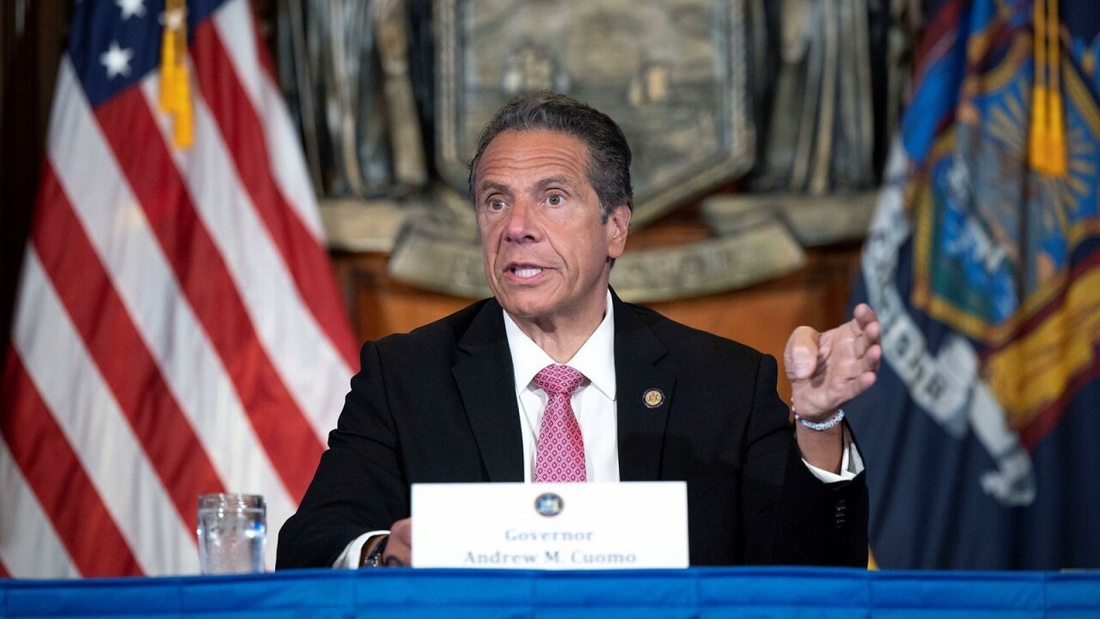  El gobernador Andrew Cuomo durante una rueda de prensa