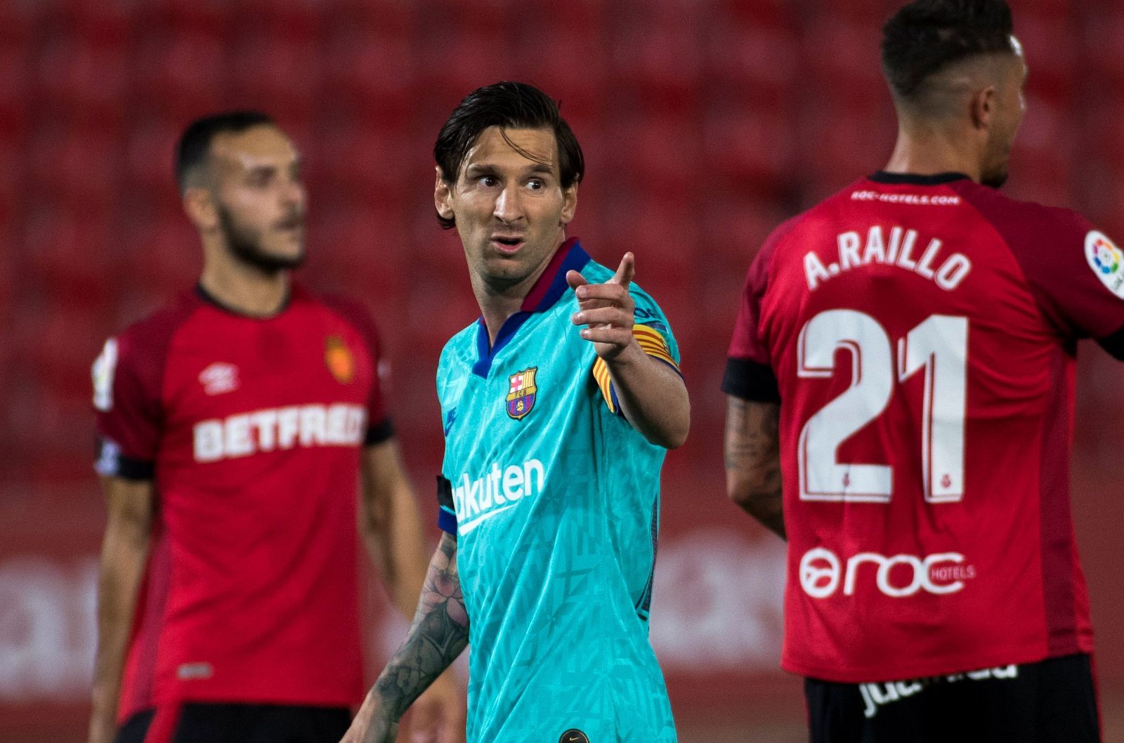 El argentino Lionel Messi durante el partido de liga del Barcelona ante el Mallorca.