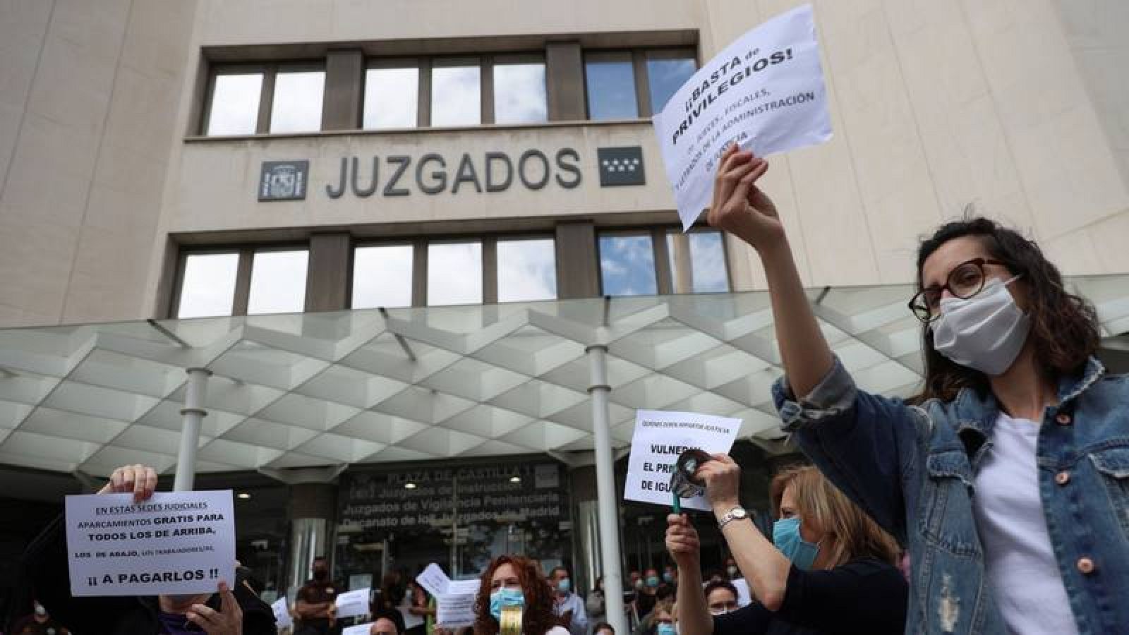 Protesta de funcionarios de Justicia