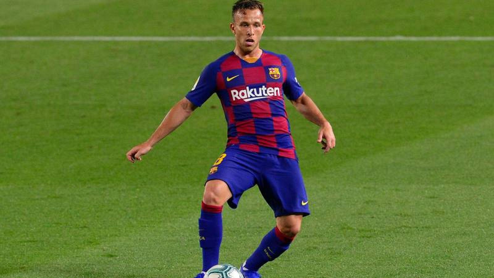 Arthur, con la camiseta azulgrana.