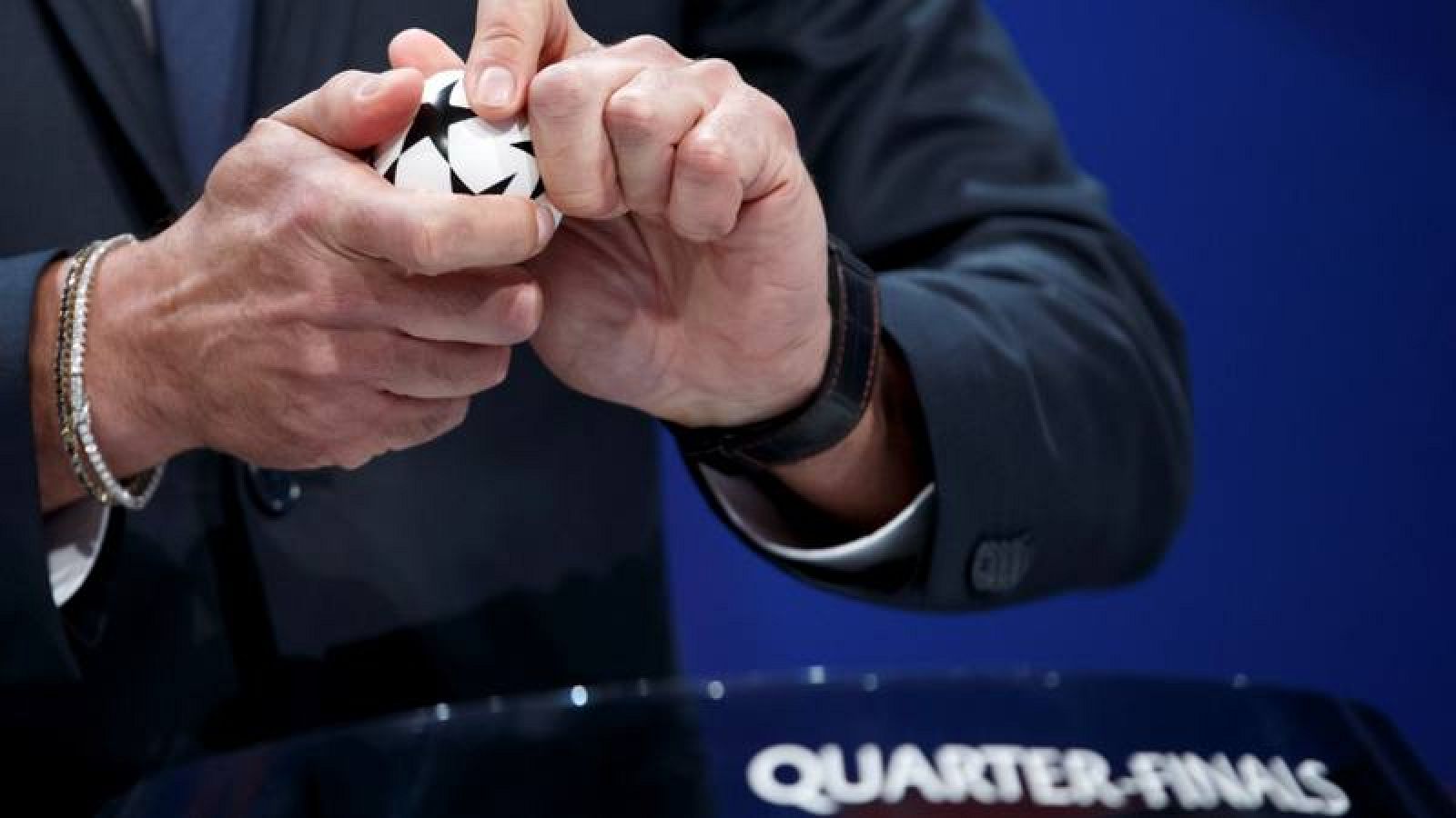 Imagen de archivo de un sorteo de Champions. 