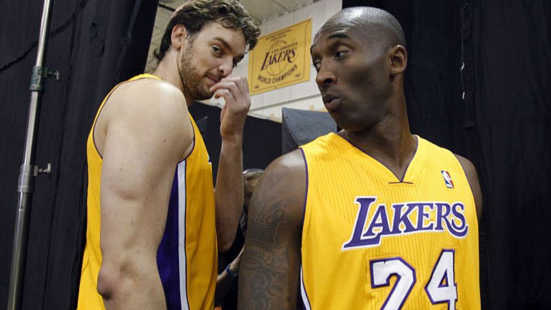 Pau Gasol y Kobe Bryant en Los Ángeles Lakers