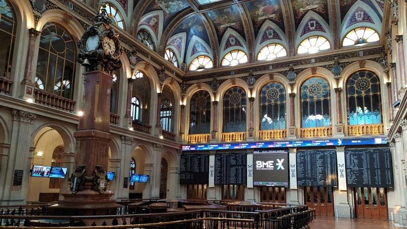 Vista general la Bolsa de Madrid