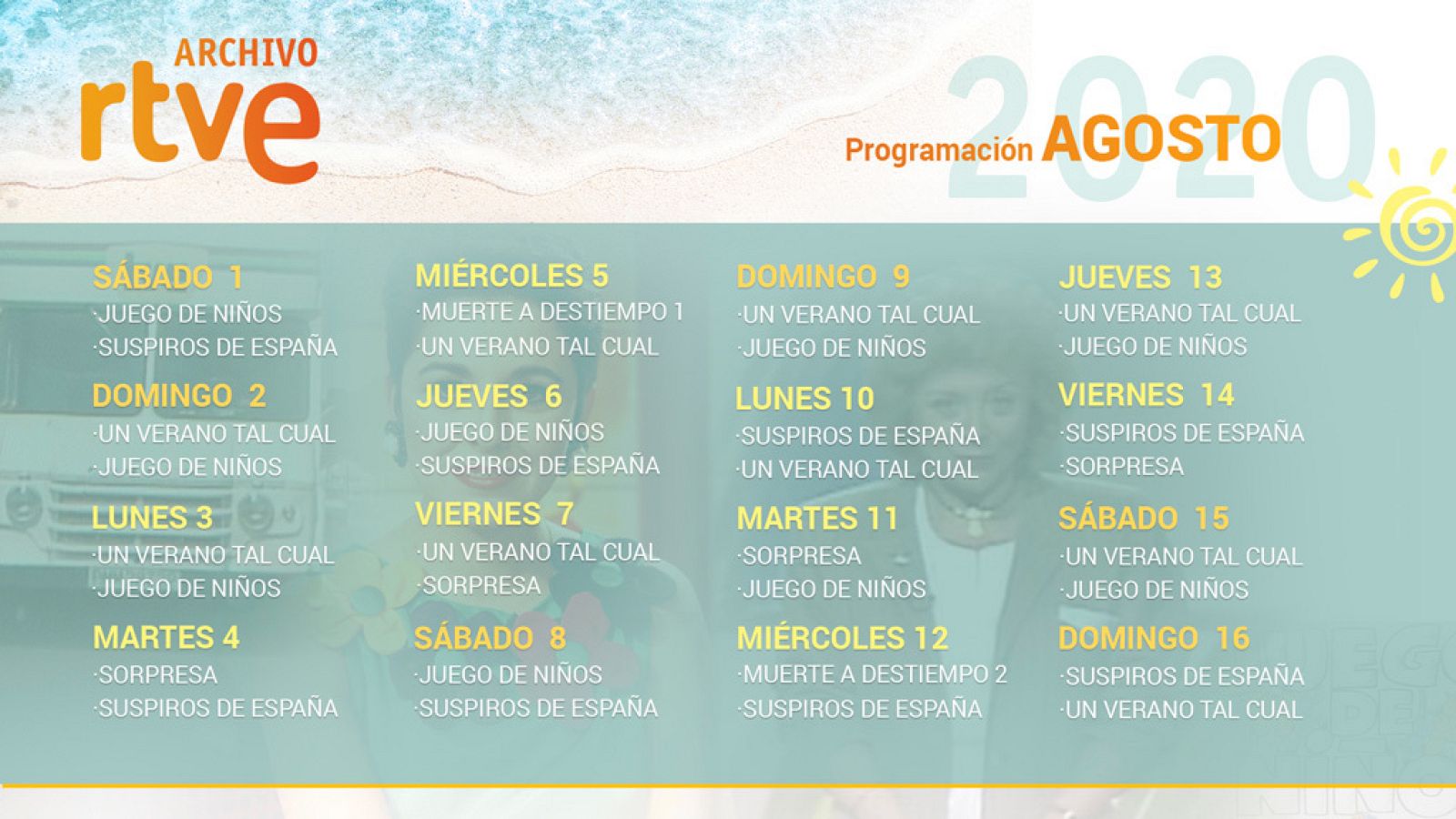 Agosto en el Archivo de programación de RTVE | RTVE.es