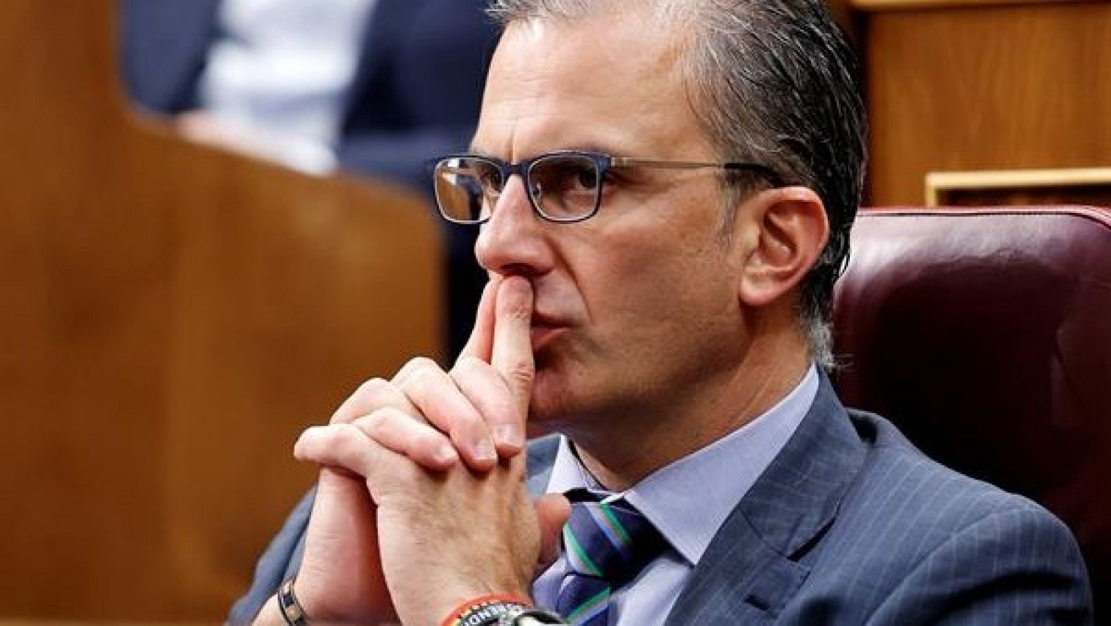El diputado de Vox, Javier Ortega Smith, en el Congreso de los Diputados