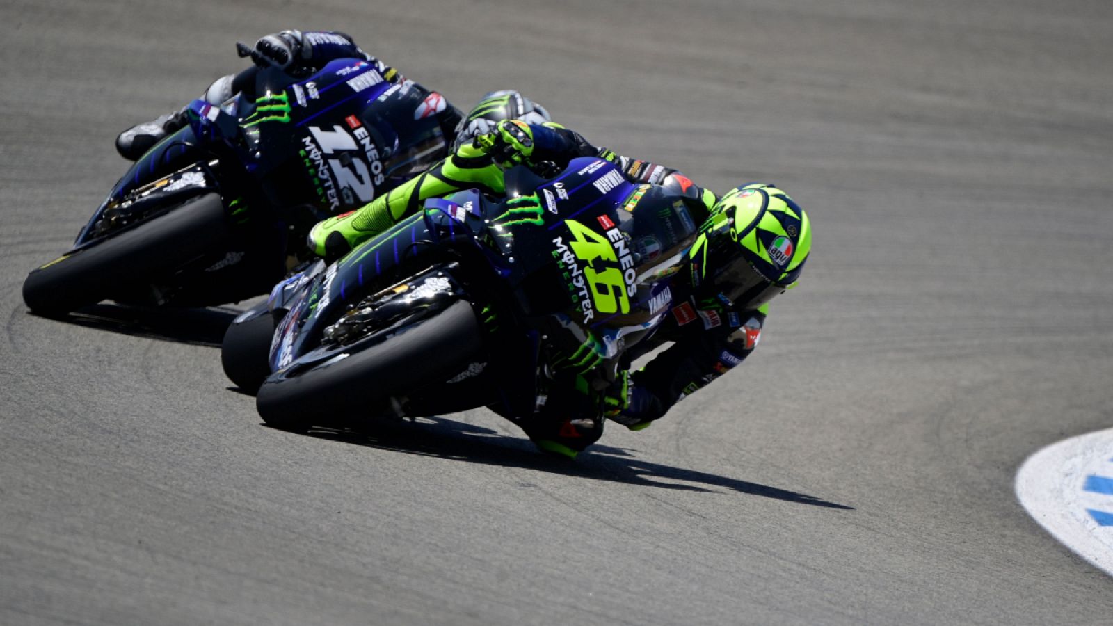 Valentino Rossi y Maverick Viñales, durante el GP de Andalucía