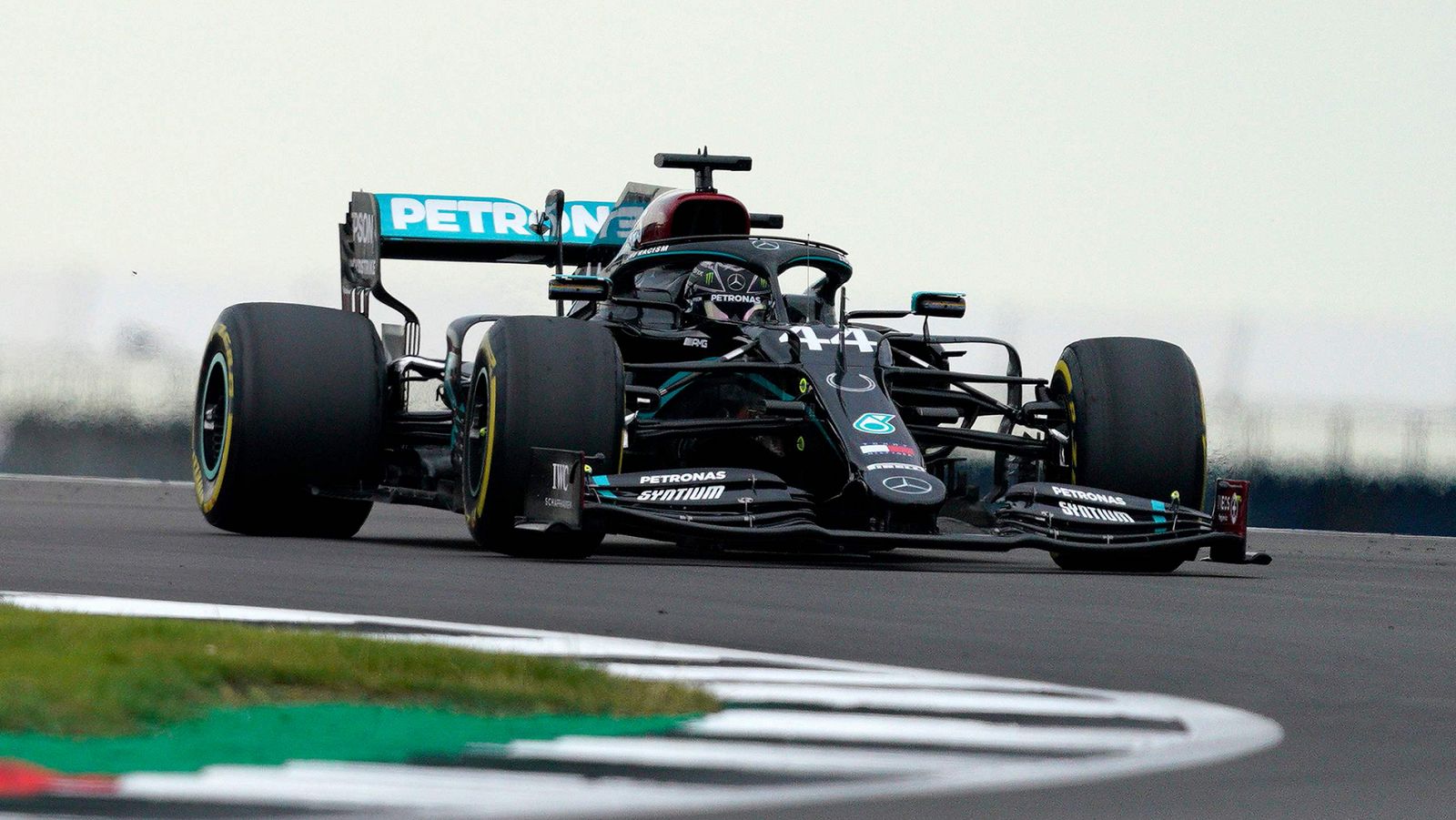 El británico Lewis Hamilton, en Silverstone.