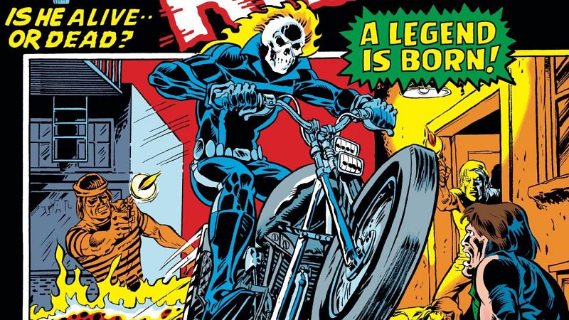 Detalle de la portada del primer número del 'Motorista Fantasma'