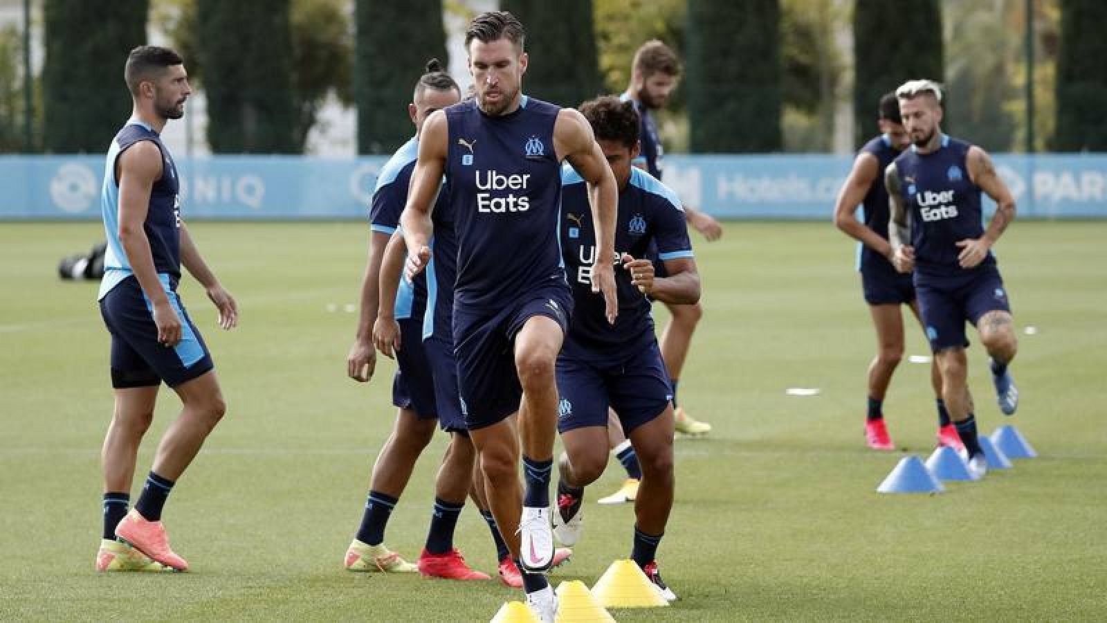 Entrenamiento del Olympique de Marsella.