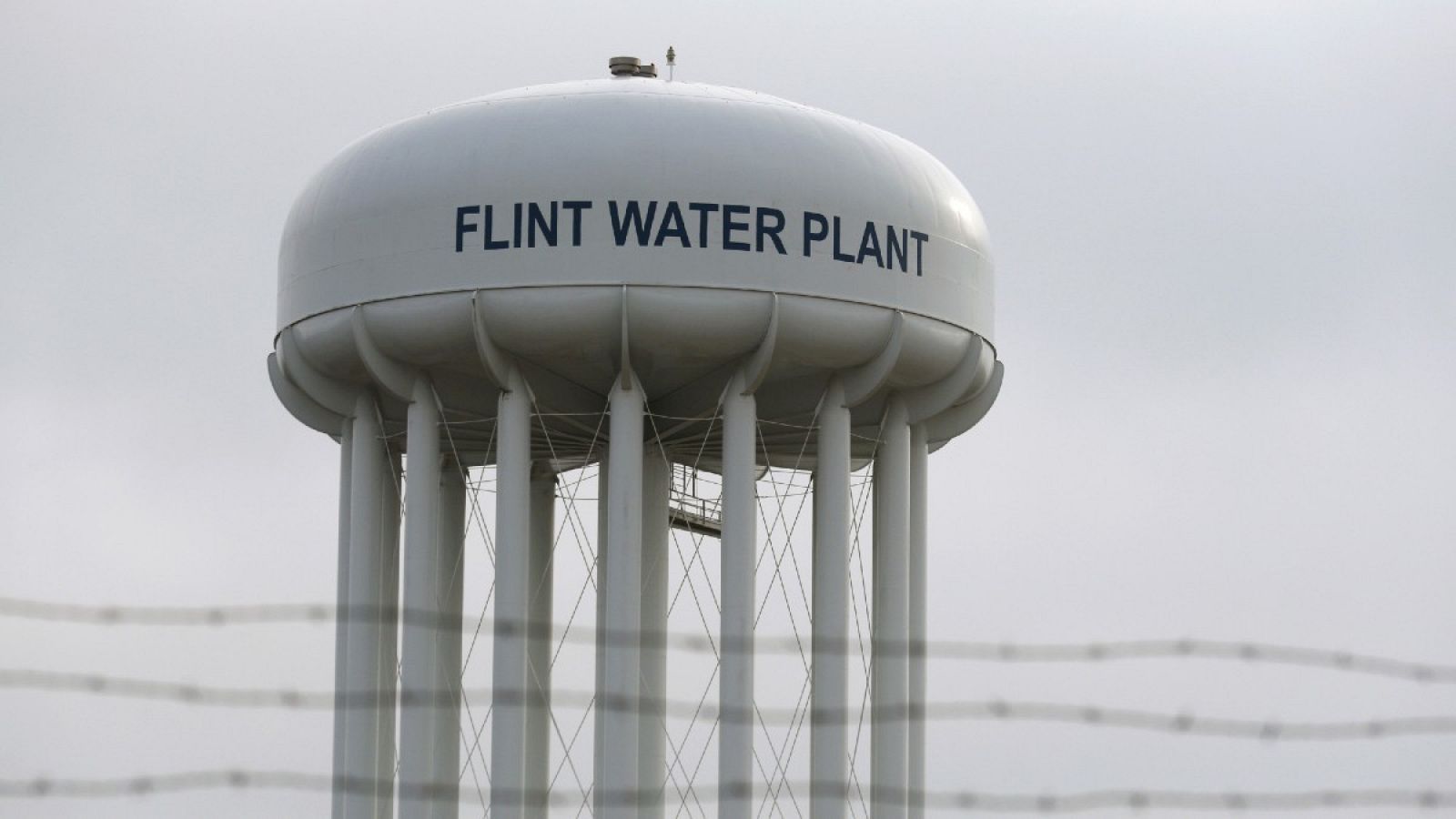 El depósito de almacenamiento de agua en Flint, Michigan, Estados Unidos, escenario del escándalo por contaminación con plomo