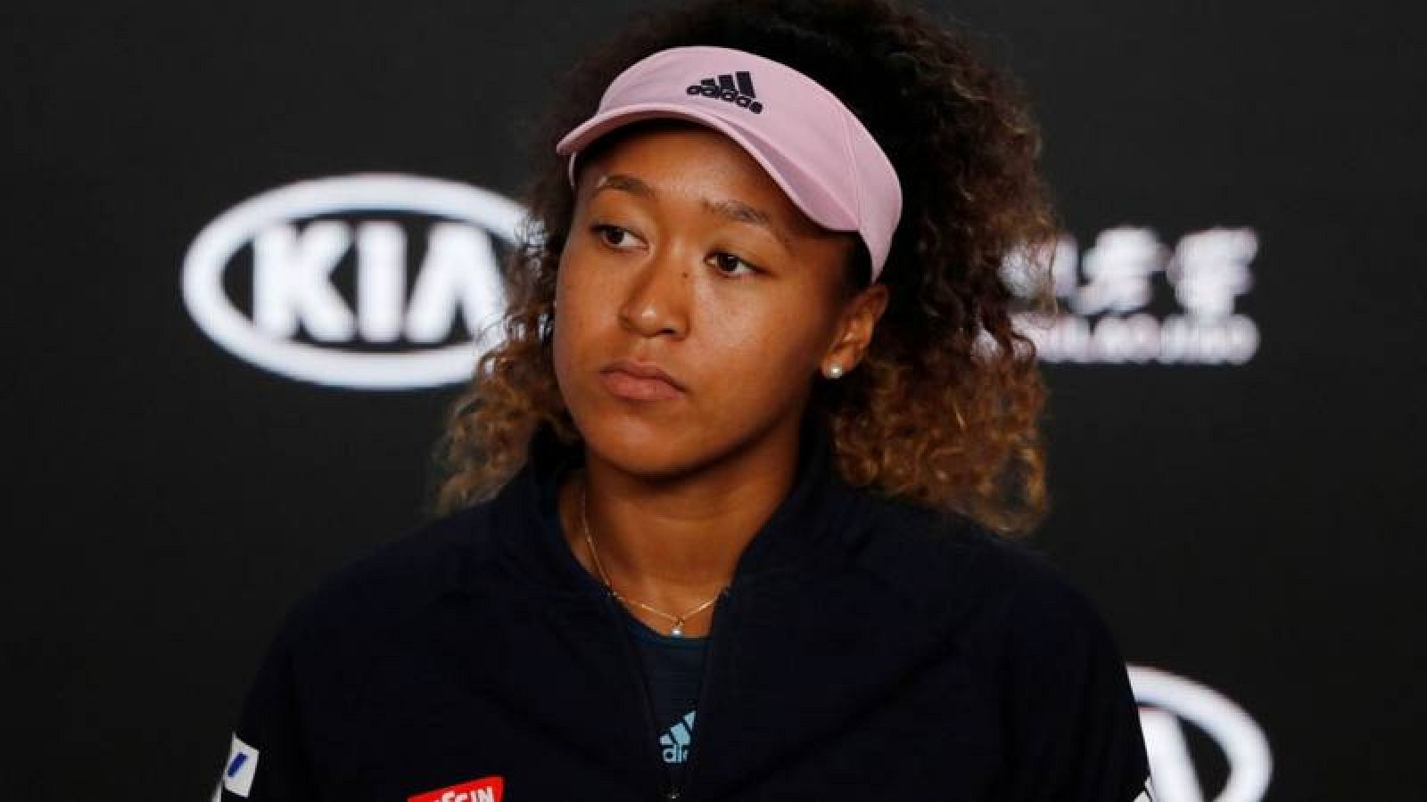 Imagen de la tenista japonesa Naomi Osaka durante una rueda de prensa.
