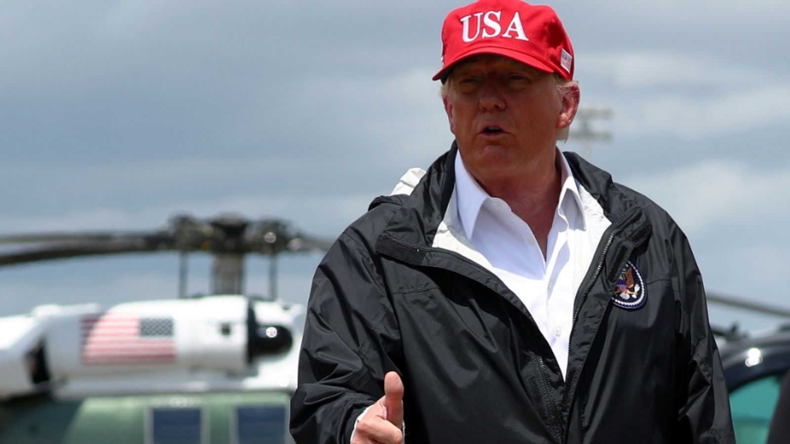 El presidente de Estados Unidos, Donald Trump, llegando al aeropuerto internacional de Chennault en Luisiana el sábado 29 de agosto de 2020.
