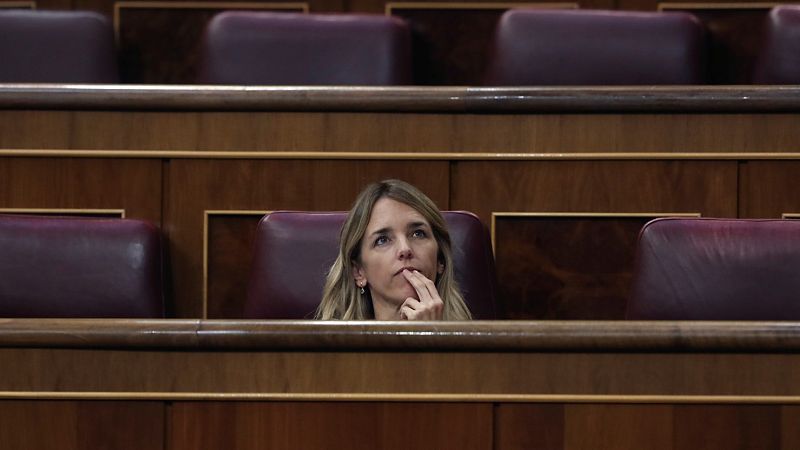 La exportavoz parlamentaria del PP, Cayetana Álvarez de Toledo, en su escaño en el Congreso de los Diputados.