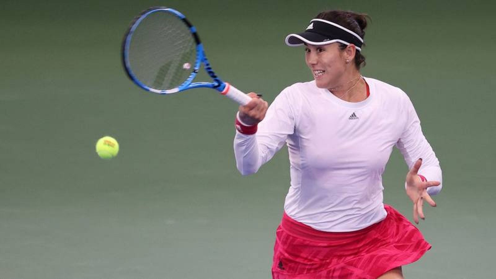 La tenista española Garbiñe Muguruza durante su partido del US Open ante la japonesa Nao Hibino.