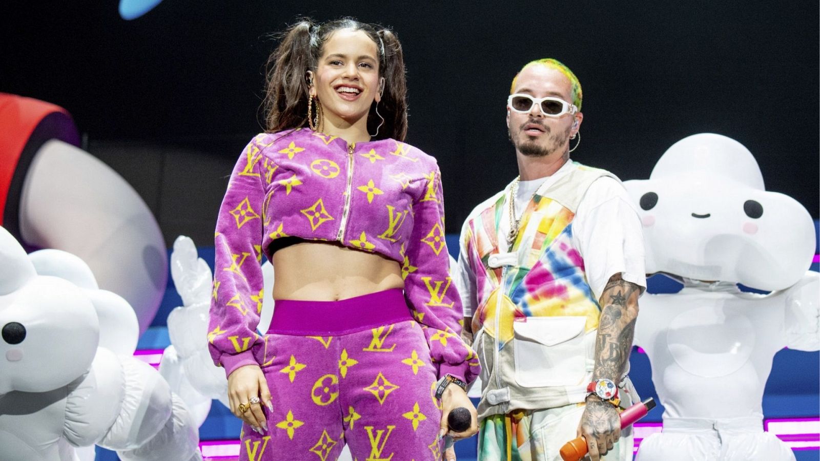 Rosalía junto a J Balvin en el Coachella Music 2019