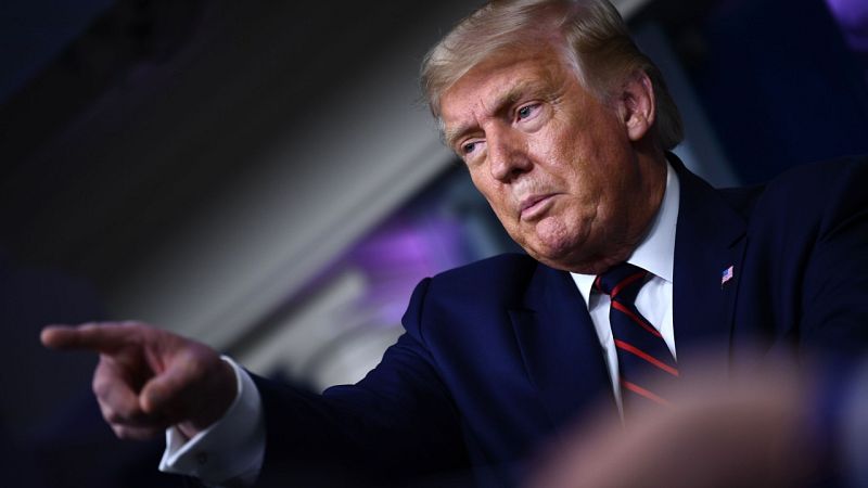 El presidente de Estados Unidos, Donald Trump, durante una rueda de prensa el viernes 4 de septiembre de 2020.