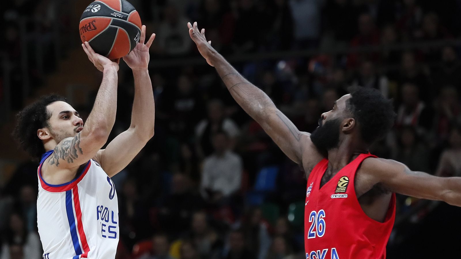 Imagen de un partido CSKA de Moscú - Anadolu Efes de la pasada temporada.