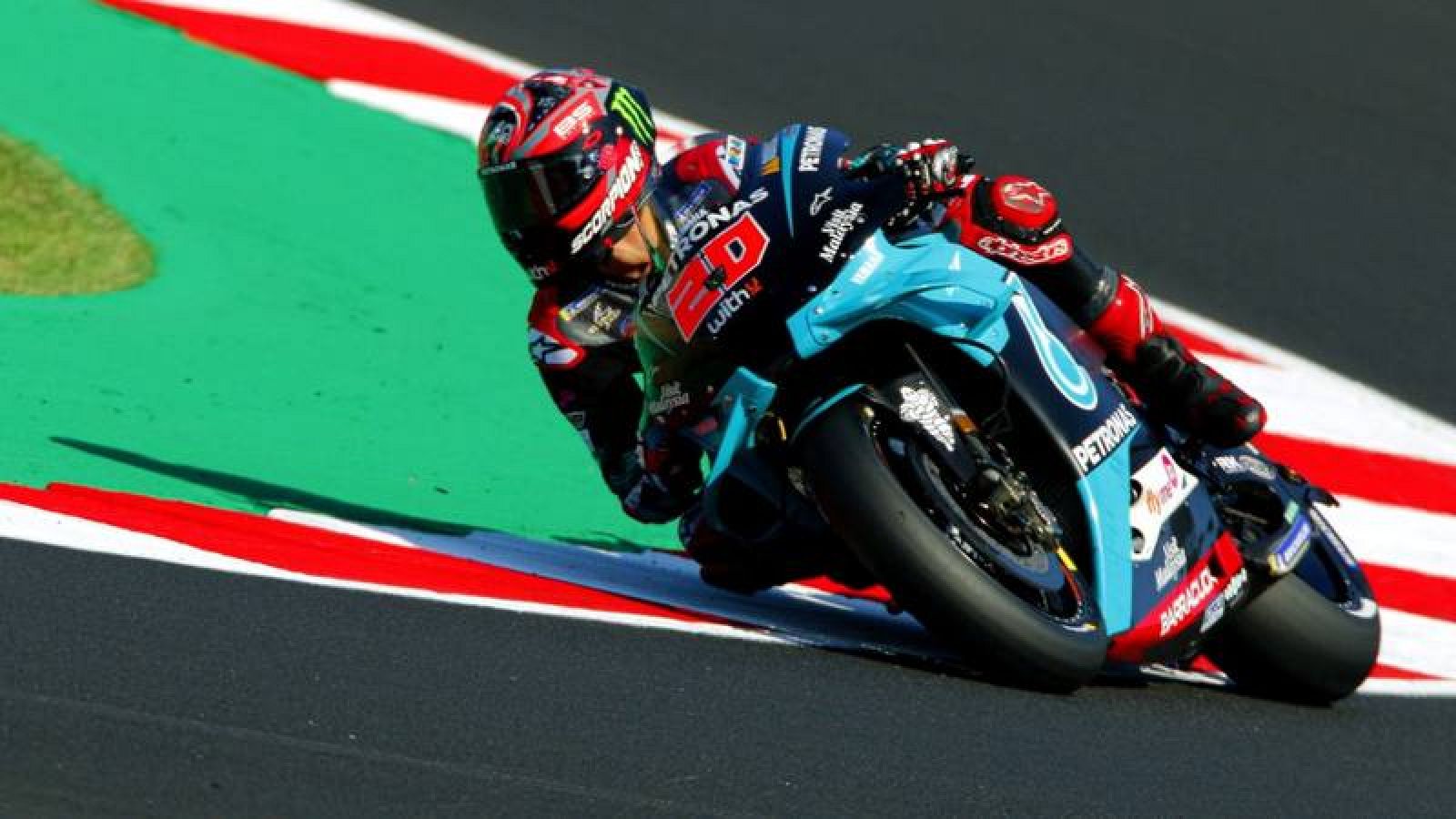 El piloto francés Fabio Quartararo durante el GP de San Marino de MotoGP. 