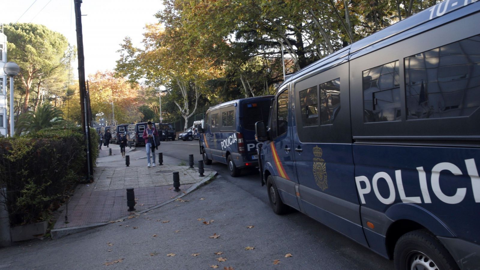 Imagen de archivo de la Policía Nacional durante un desalojo en Madrid 
