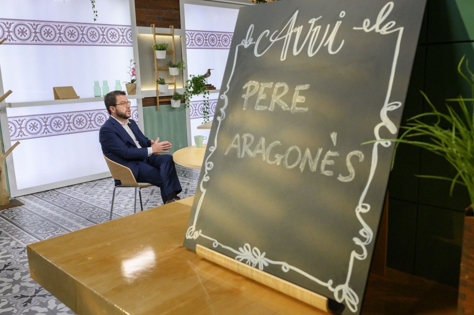 El vicepresident Pere Aragonès a l'estrena del programa 'Cafè d'Idees'