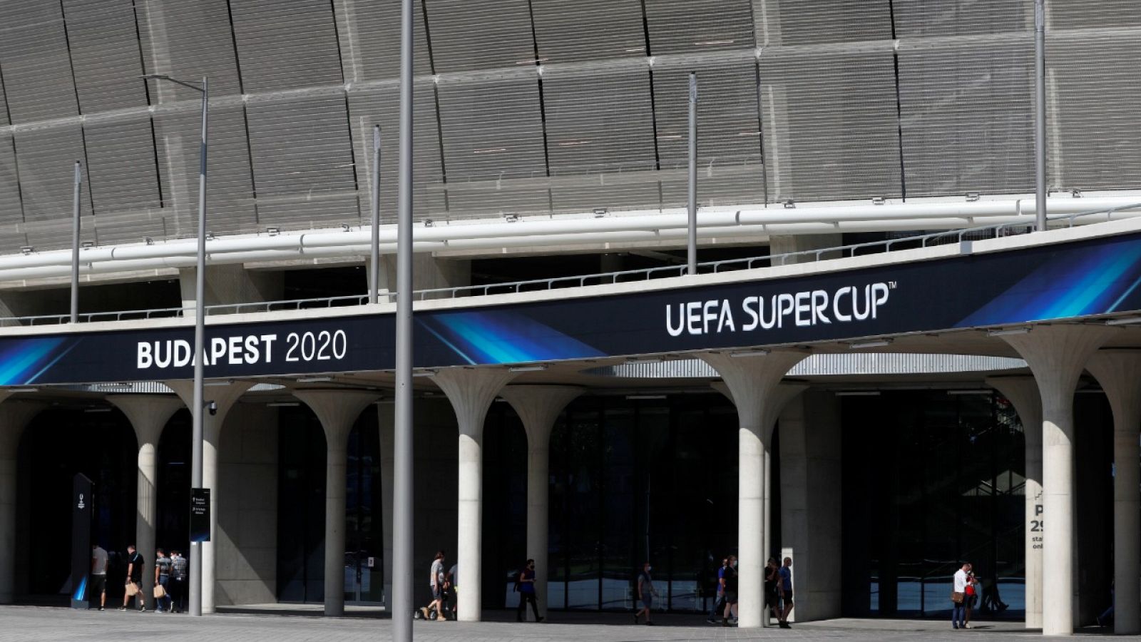 Imagen del Puskas Arenas de Budapest, sede de la Supercopa de Europa entre Bayern y Sevilla.