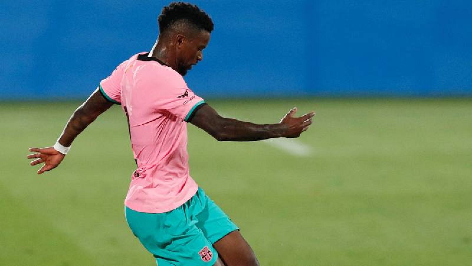 Nelson Semedo, en un partido de esta pretemporada con el Barça.
