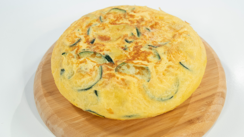 Tortilla de patata y calabacín saludable