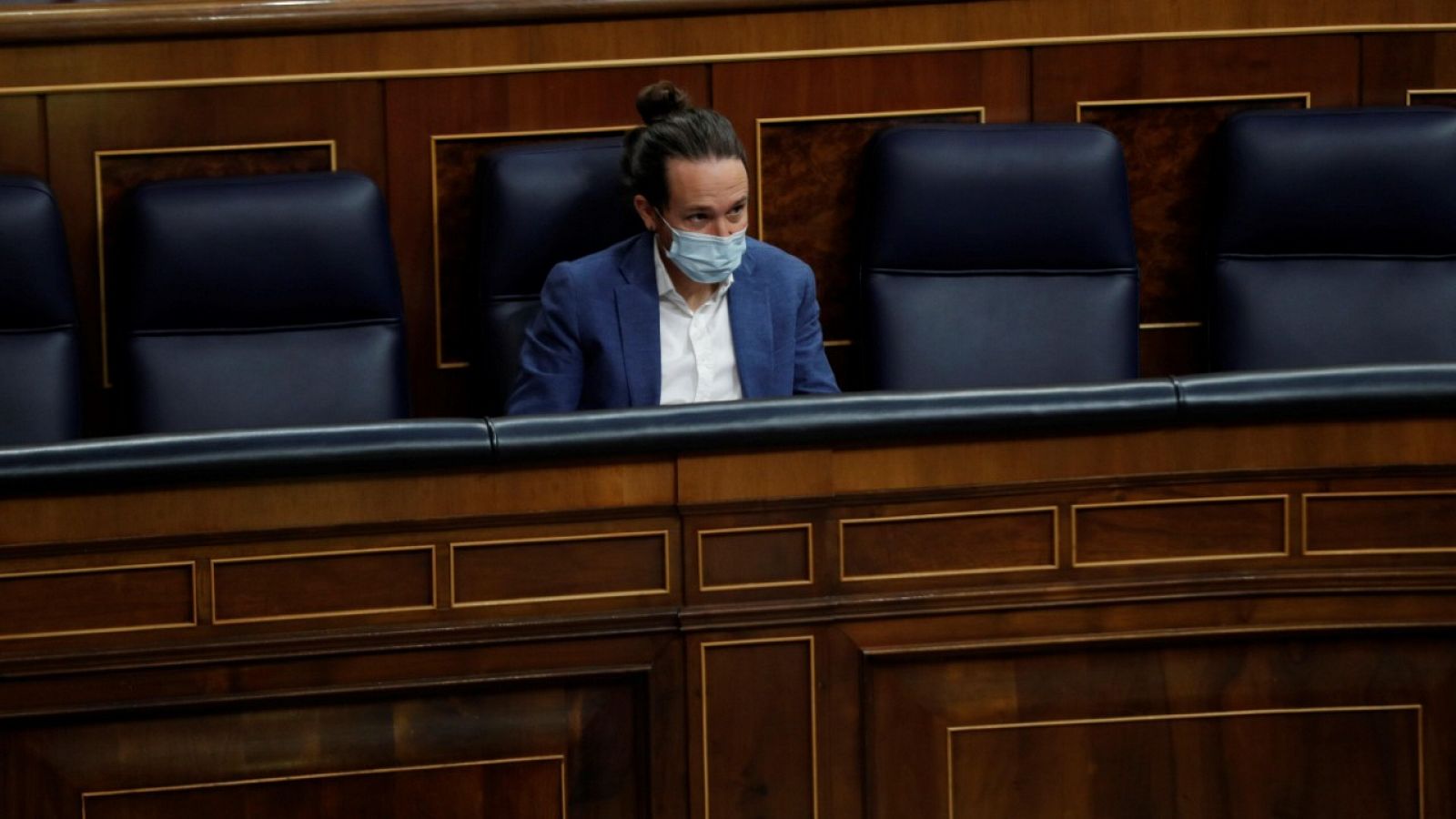 El vicepresidente segundo del Gobierno, Pablo Iglesias, durante la sesión de control al Ejecutivo del miércoles 30 de septiembre de 2020 en el Congreso de los Diputados.