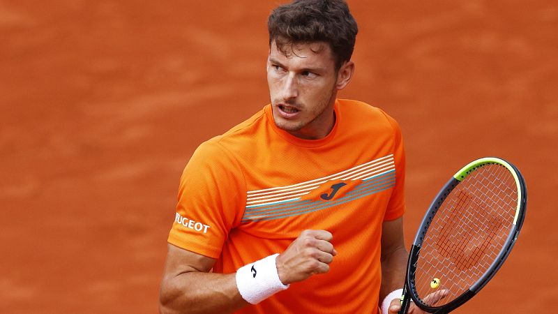 El tenista español Pablo Carreño durante su partido de Roland Garros ante Roberto Bautista.