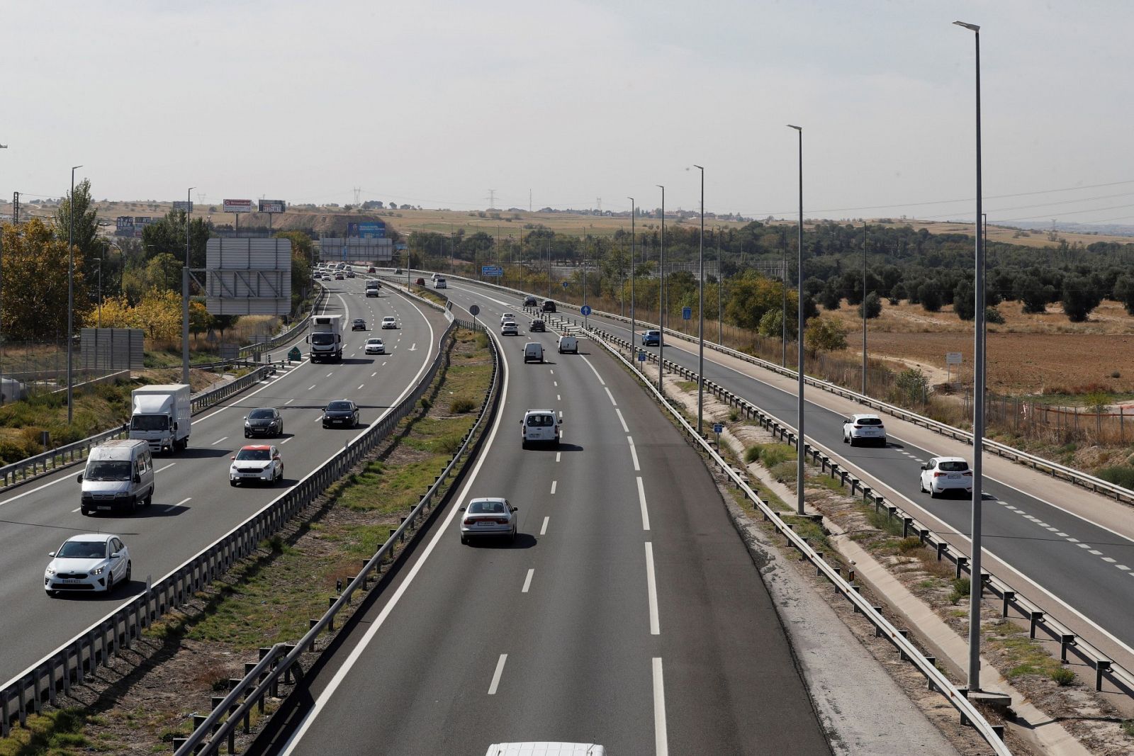 Carretera A-5 en sentido salida de Madrid.