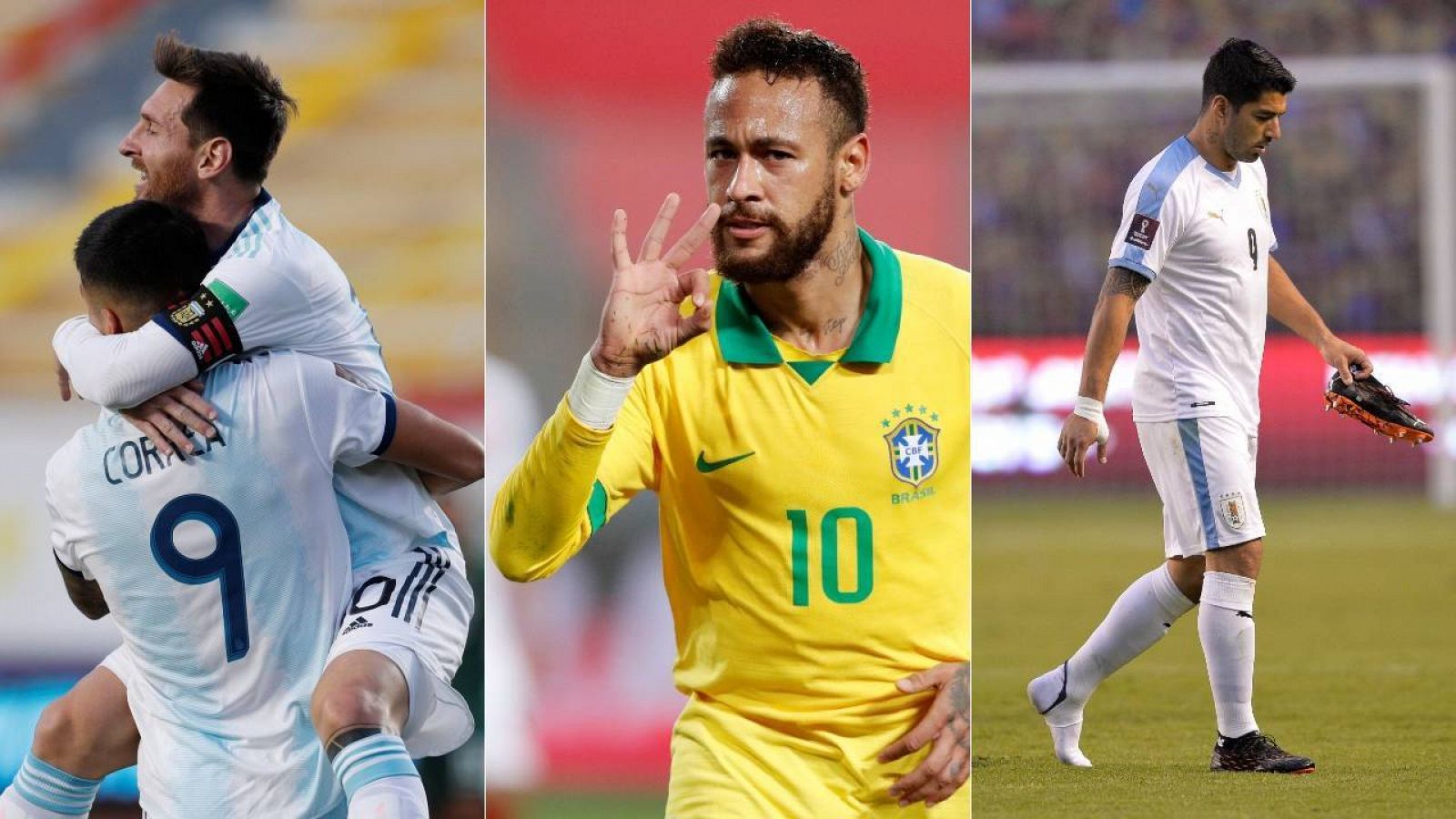  Leo Messi, Neymar y Luis Suárez durante los partidos clasificatorios para el Mundiald e Catar 2022