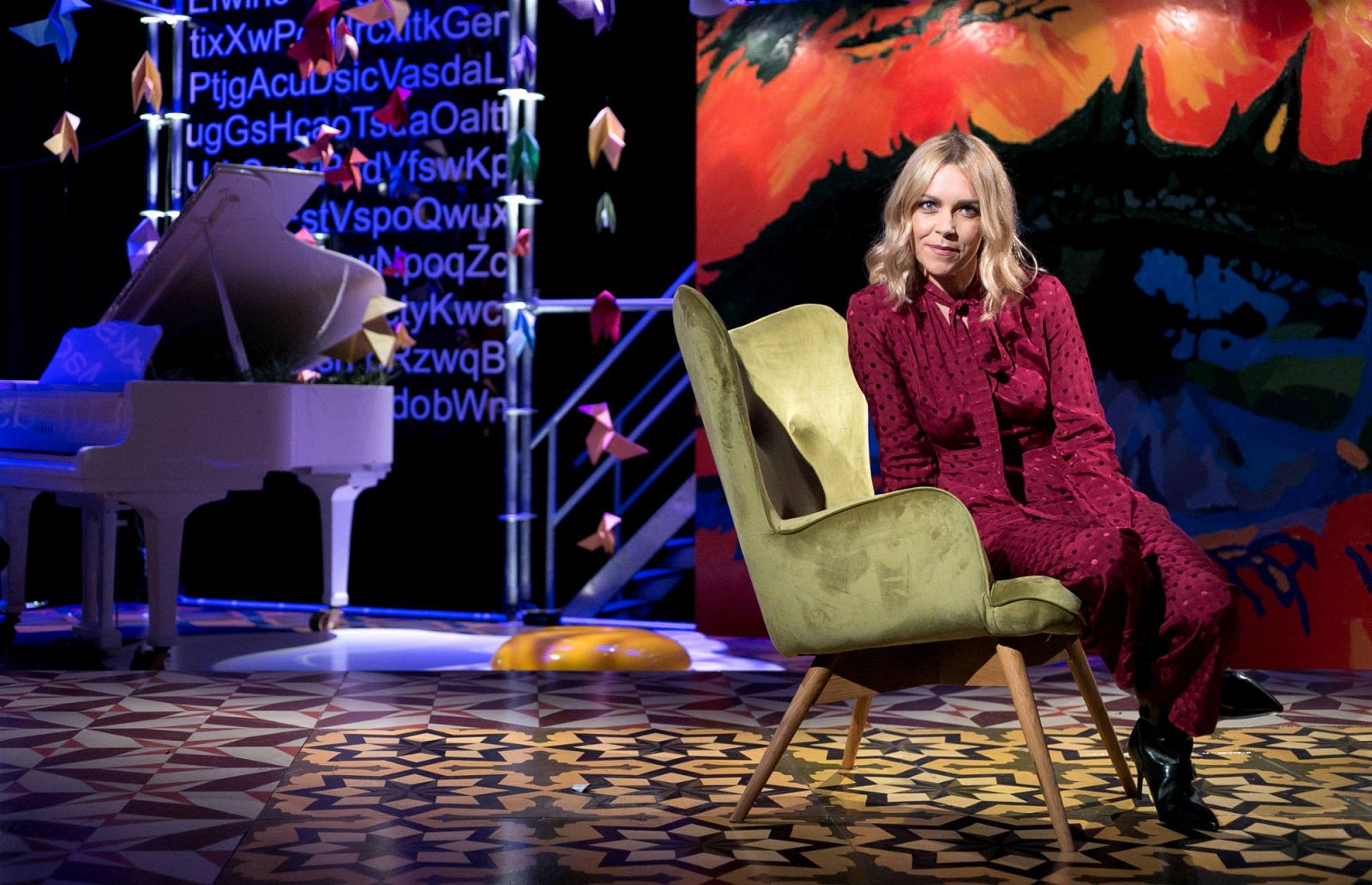  Tània Sarrias al plató de 'Punts de vista'