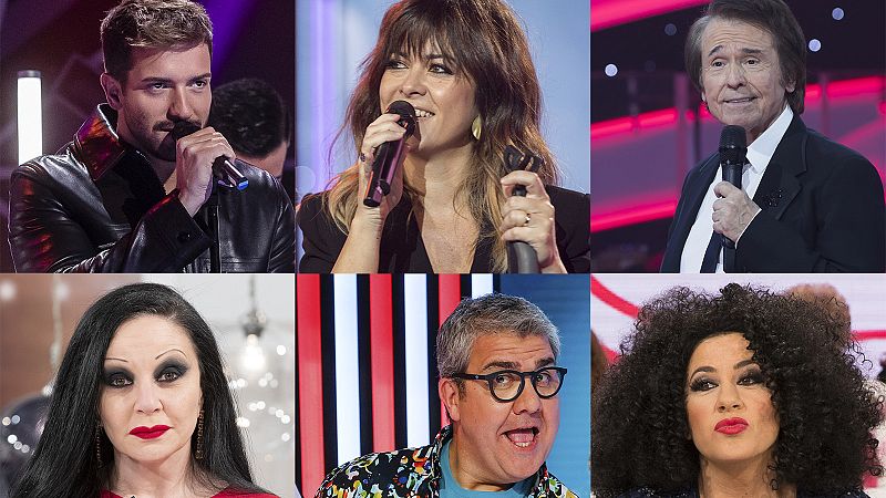 Pablo Alborán, Vanesa Martín, Raphael, Alaska, Flo y La Terremoto de Alcorcón