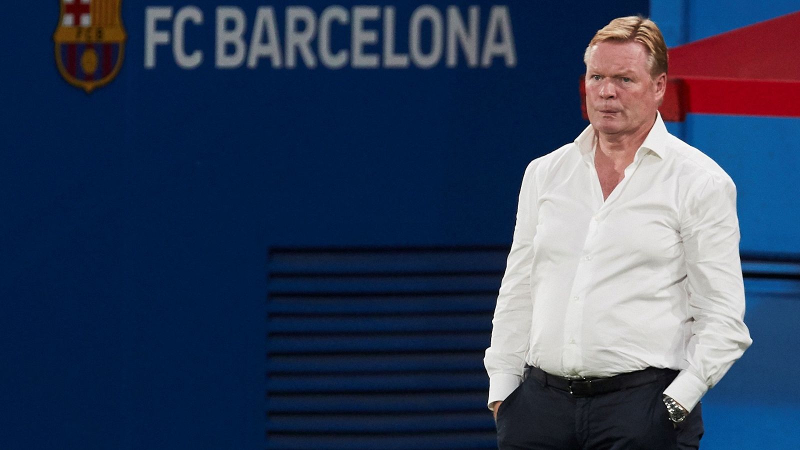 El entrenador del FC Barcelona Ronald Koeman durante el primer partido de pretemporada