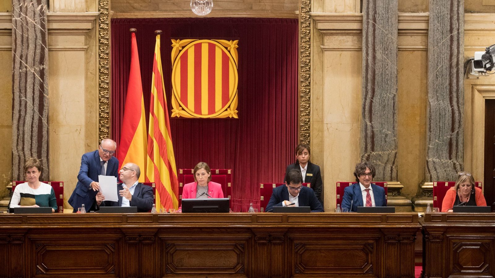 Imagen de archivo de la Mesa del Parlament de Cataluña de 2017