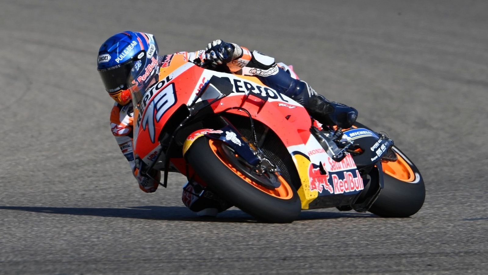  Álex Márquez, piloto de Repsol Honda, en el GP de Aragón.